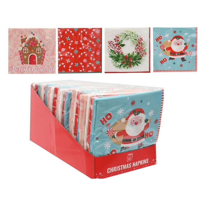 SET 20 TOVAGLIOLI IN CARTA XMAS