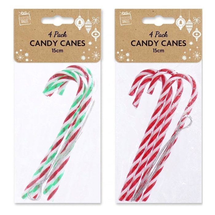 SET 4 DECORAZIONI ALBERO CANDYCANE XMAS