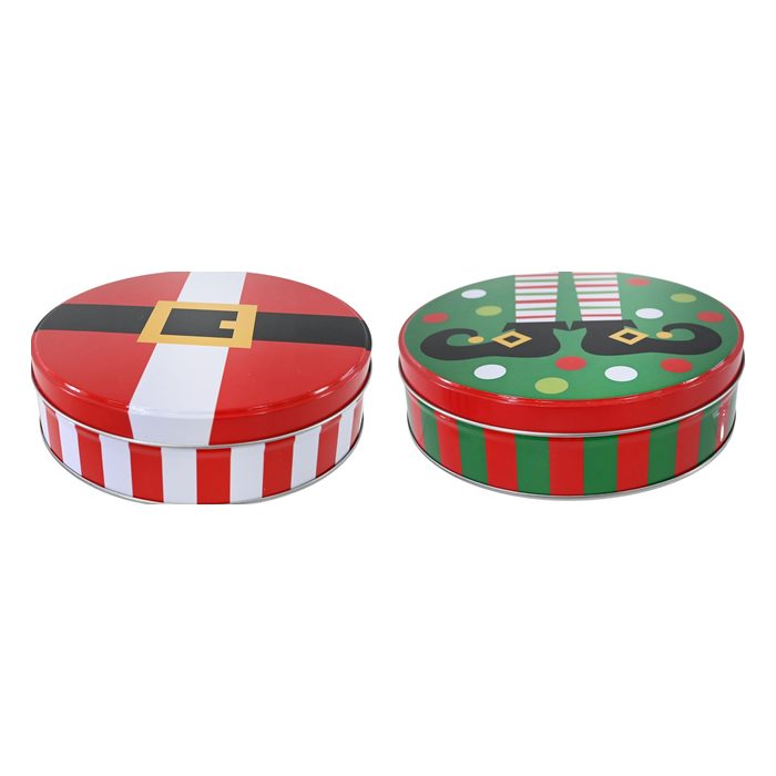 SCATOLA LATTA BISCOTTI BABBO NATALE/ELFO